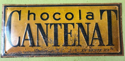 Plaque publicitaire tole - en,